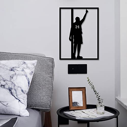 Cdyjldy Metal Wall Art Home Decor, Sports Basketball Black Minimalist Modern Art 15.7X11.8 Inch, Minimalist Wall Art For Office Living Room Bedroom #TOP5