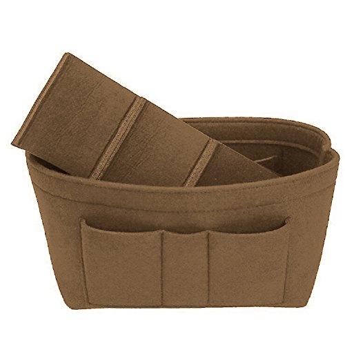 Ztujo Purse Organizer Insert, Felt Bag Organizer For Handbag Purse Organizer,13 Colors, 6 Size (Small, Light Coffee) #TOP3