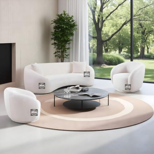 Image of Royal Carved Wooden Sofa Set | 3+1+1 Seater | Antique with Button Tufted Velvet Upholstery | Victorian Style Living Room Furniture Tufted Sofa Set Grey 3-Piece (Design 18)