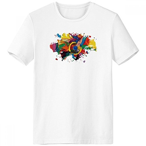 T-shirt motif paintbrush multicolore blanc idée cadeau original homme taille XXL