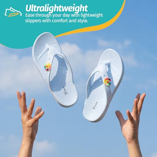 Image of YOHO Drizzle Soft Slippers for Women, Mild Acupressure, Lightweight, Anti Skid & Slip, Diabetic Footwear for Woman, Home Wear Bathroom Chappal for ladies | Waterproof Monsoon & Rainy Footwear