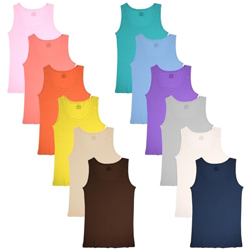 Sexy Basics Tank Tops for Women, Cotton Flex Tank Tops- Multi Packs