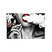 Produktbild FINIVE Moderne Art Leinwand Wandkunst Ornament Frau Dame Rauchmuster Gedruckte Poster Wand Leinwand Malerei Bild Kunstwerk Home Cafe Dekoration 30 * 40