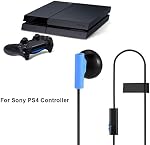 3.5mm Casque de jeu d'oreilles casque dans l'oreille avec/Mic Compatible avec PS4 Contrôleur