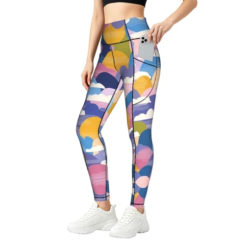 Pantalones de yoga suaves Colorful Mountains mallas elásticas gimnasio