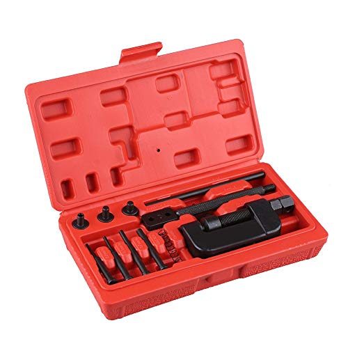Image of 13 PCS Motorcycle Chain Breaker Set, Riveter Chain Breaker Splitter, Universal Moto Bike Chain Breaker Splitter Link Riveter Repair Tool, Chain Breaker Chain Cutter Separator and Riveter
