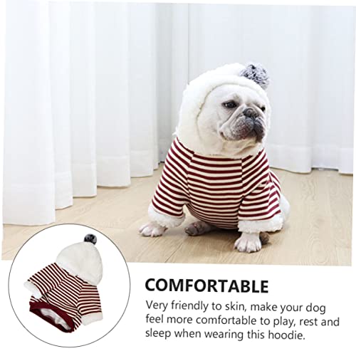 Mipcase Pet Hoodie Clothes Pet Clothes Small Dog Accessories Cartoon Hoodies Dog Pullover Sweatshirts Pet Clothing Dogs Clothes Apparel Pet Supply Stylish Dog Apparel Chic Dog Clothing Red #TOP3