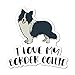 Border Collie Sticker Decal Love Paw WOOF Animals Pet Dogs Cats