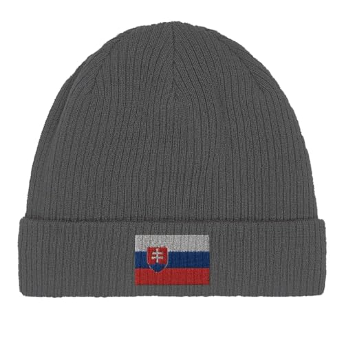 Bonnet en coton drapeau Slovaquie en maille souple pour adulte