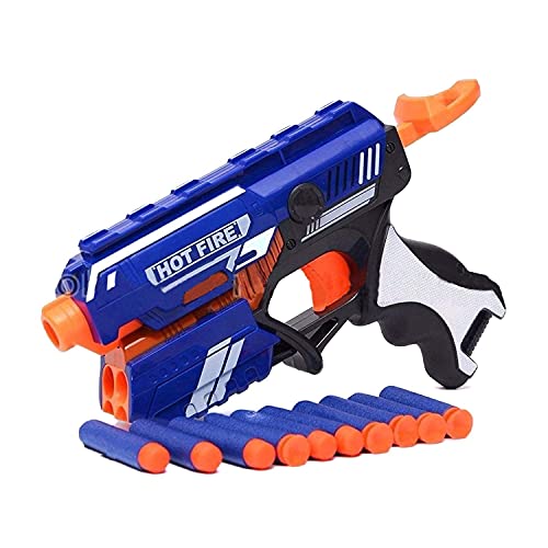 Image of Pieno Storm Hot Fire Soft Bullet Gun Toy with 10 Safe Soft Foam Bullets, Fun Target Shooting Battle Fight Game for Kids Boys