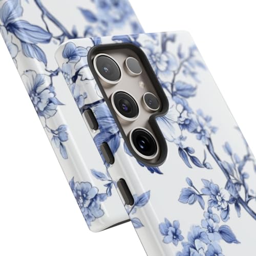 Coque Samsung S24 Ultra fleur bleue un charme nostalgique