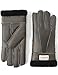 YISEVEN Men's Winter Shearling Sheepskin Leather Gloves Lambskin Thick Fur Warm Wool Lined for Cold Weather Dress Driving Work, Woodland Green Size Large