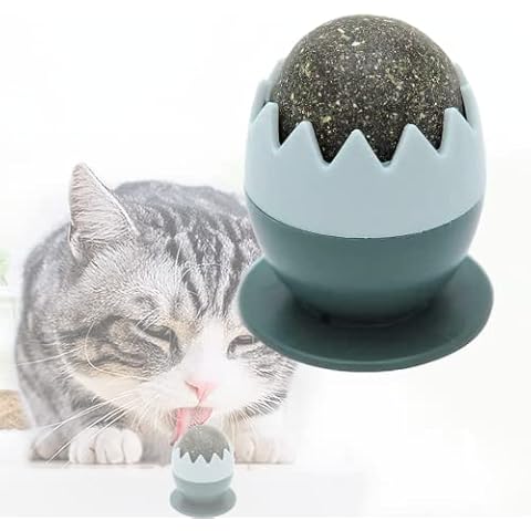 Cat Mint Ball Catnip Balls Toy for Cats Treat Toy Wall Ball for Indoor Cat Chew Rotatable Edible Kitten Chew Toys Safe Healthy Cat Wall Treats for Kitten Cover