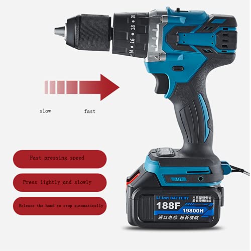 SXTYMV Bohrhammer Schlagbohrmaschine Abbruchhammer Hammerbohrer BüRstenlos 13 Wiederaufladbarer Bohrer Hochleistungs… – Bild 6