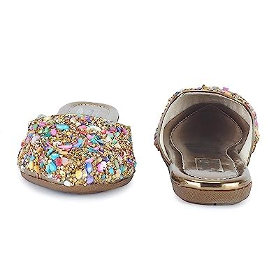 Juttigenics Present Footwear Women Multi Ethnic Embellished Punjabi Jutti Rajasthani Mojari's for Bridal &Girls Tradititonal Punjabi Style Jutti Modal No NF-41
