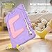 Fintie Kids Friendly Case for Samsung Galaxy Tab S10 Lite/ S10 FE/ S9 FE 10.9 Inch/Tab S9 11 Inch, Fully-Body Rugged Heavy Duty Shockproof Protective Case with Kickstand & Shoulder Strap, Purple