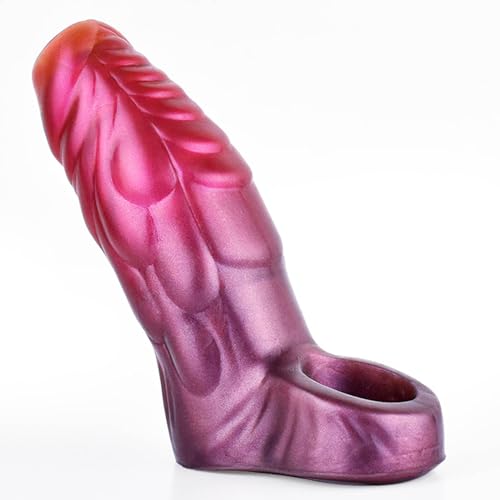 Agrandir le pénis avec la manche en silicone de 14cm et gode creux de dragon