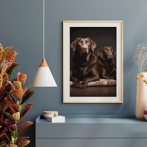 Poster mural Labrador Retriever marron papier adhésif amovible bureau - 7