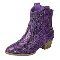 TruFox Kids Rhinestone Western Cowboy Booties