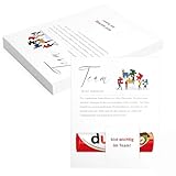 50er Set Team Karte Teamkarte für Kollegin Team Geschenk für Kollegen Mitarbeiter, Abschiedskarten für Büro Arbeit Kleine Geschenke Mitarbeiter Weihnachten Grußkarte Dankeskarte Dankeschön Chef