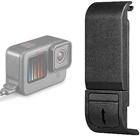 Replacement Side Door Battery Cover for Gopro, Dustproof Pass Through Battery Cover Lid with Type-C Charging Port Repair Part Camera Accessories for Gopro 10/9/11
