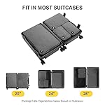 LEVEL8 4 Set Packing Cubes Travel Luggage Packing Organizers - Grey - Image 5