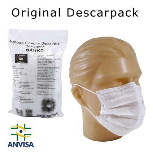 Máscara Descartável Tripla Camada 200 Unidades Descarpack