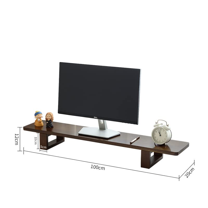 Soporte de Madera Maciza para Monitor que Eleva tu Pantalla y Ordena el Teclado 4