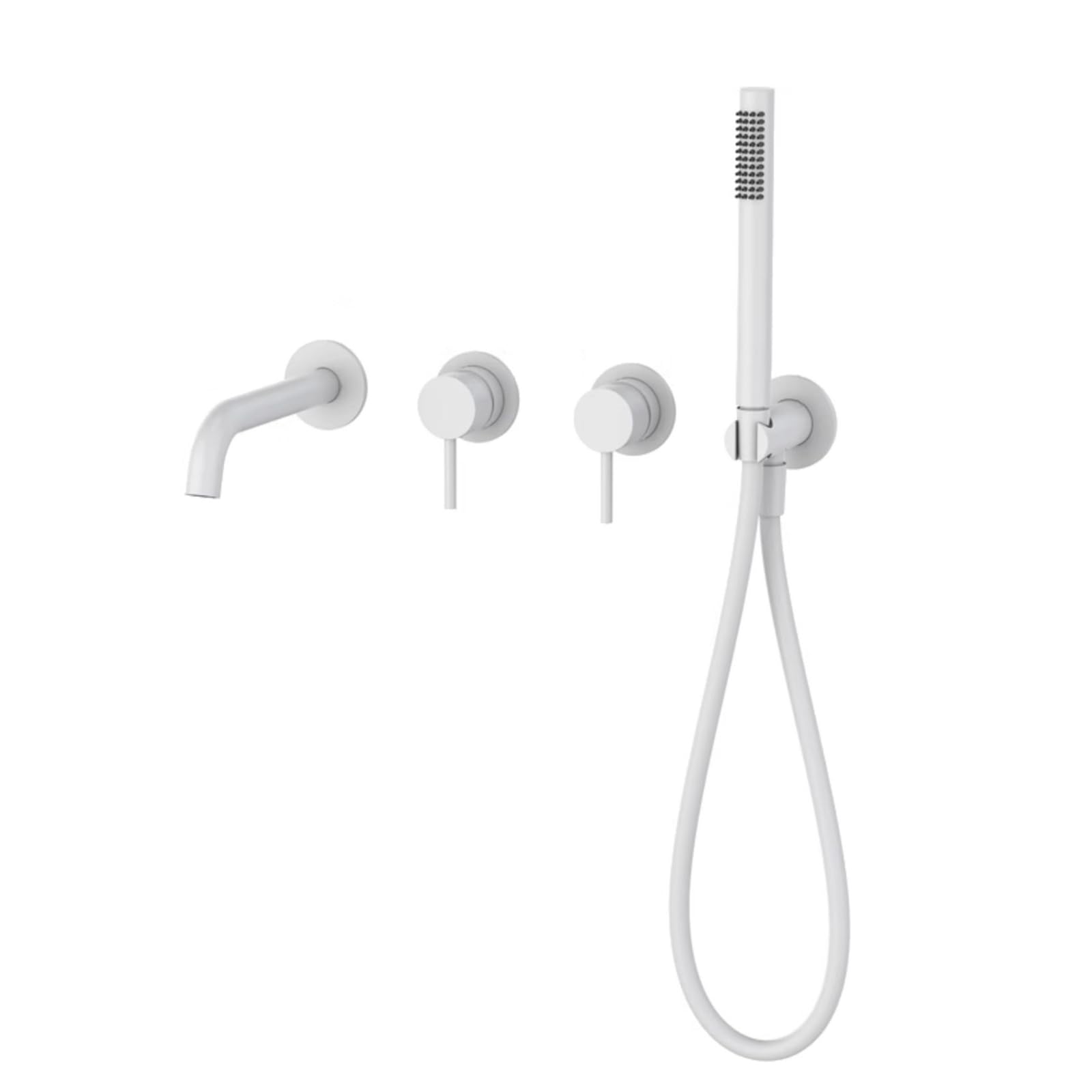 Robinet de baignoire mitigeur de douche mural chromé salle de bain eau chaude froide