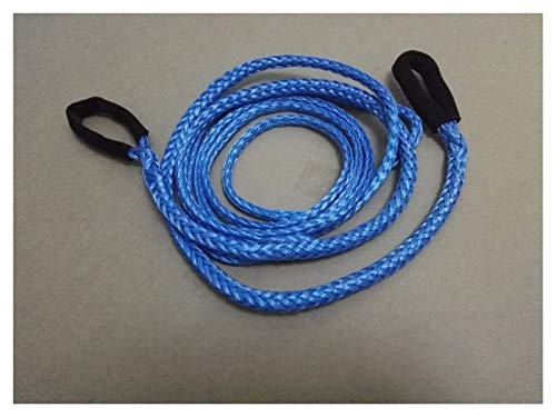 Corde de treuil synthétique bleue 1/4" x 10ft pour VTT et charrue