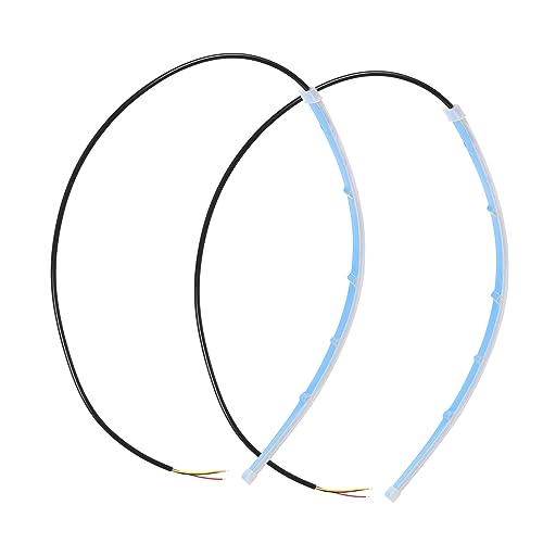 HOLIDYOYO 2piezas Led Flexible Para De Coche Luz De Circulación Diurna Doble Color y Instalación