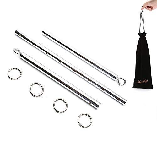 Silver Expandable Spreader Bar Adjustable Home Gyms Indoor Training Fitness Tools Sports Set (Silver)