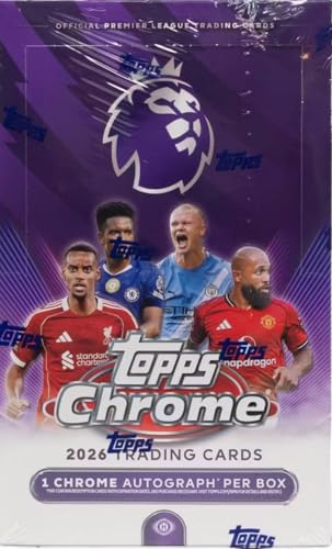 2026 Topps Chrome EPL Soccer HOBBY box (20 pks/bx)