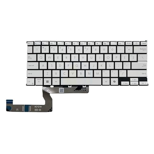 Zenbook UX5406 UM5606 UX5406SA UM5606WA�p�o�b�N���C�g�L�[�{�[�h�iAI�o�[�W�����L�[�t���j(White US backlight)