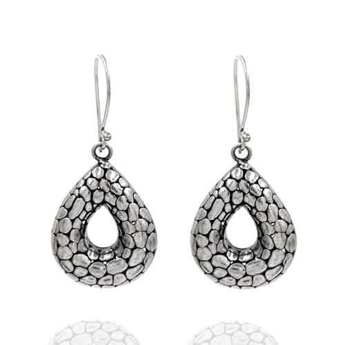Boucles d'oreilles en argent 925 forme goutte de poire pour femme