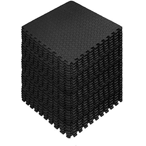thebestshop99 Interlocking EVA Foam Floor Puzzle Work for Exercise Gym Fitness, Running, Yoka MATS Puzzle MAT LOT Black 24-360SQ.FT (90 Tiles(360Sq)) thebestshop99 Interlocking EVA Foam Floor Puzzle Work for Exercise Gym Fitness, Running, Yoka MATS Puzzle MAT LOT Black 24-360SQ.FT (90 Tiles(360Sq))