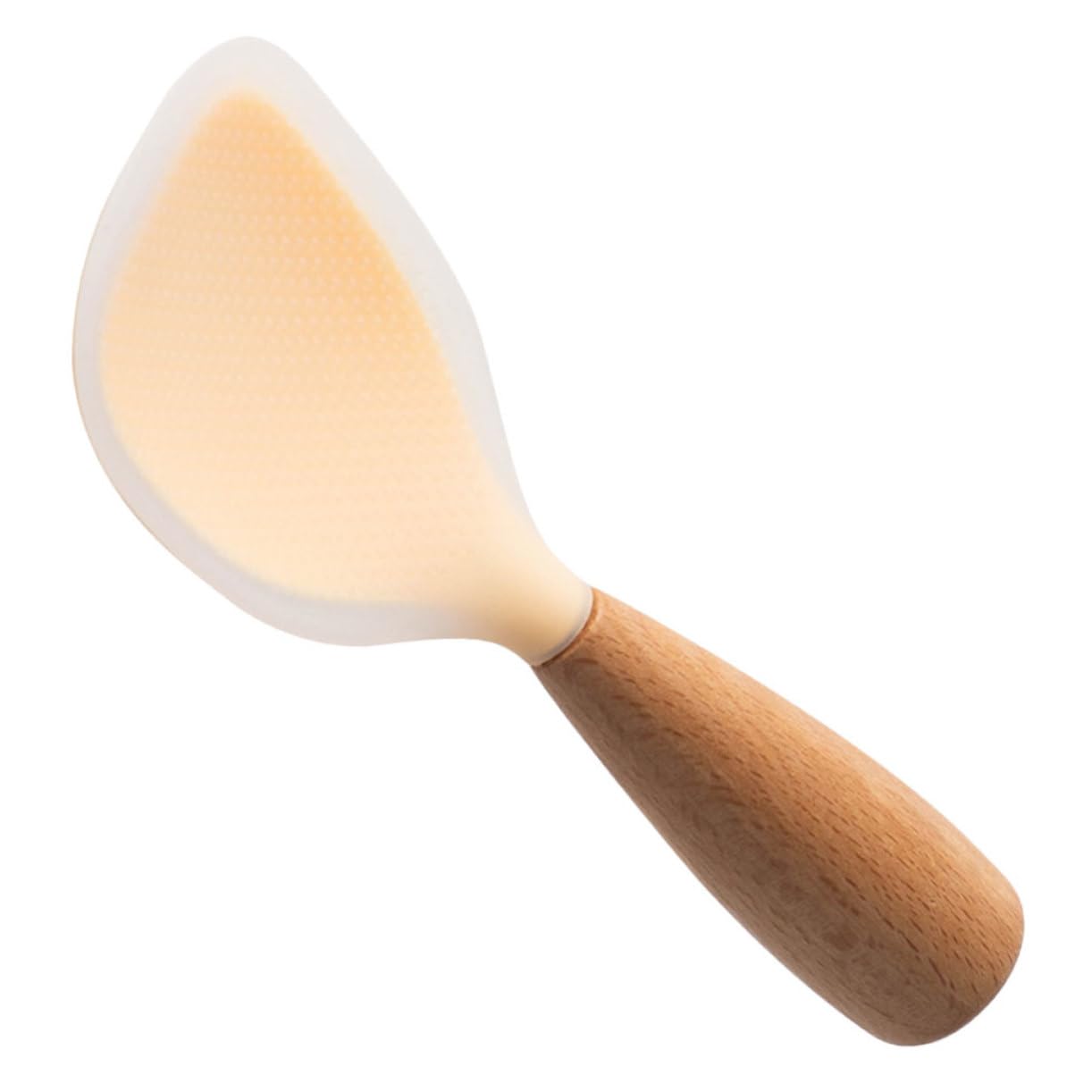 Garneck Silicone Rice Spoon Kitchen Appliance Kitchen Wares Rice Spoon Design Rice Spoon Standing Rice Spoon Scooper Rice Cooker Spoon Wear-resistant Rice Scooper Wood
