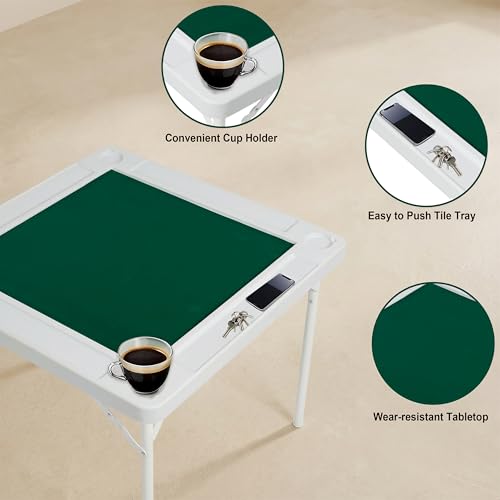 Mesa plegable verde de 35.4 pulgadas para 4 jugadores miniatura 4