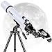 Telescope for Adults High Powered, 80mm Aperture 900mm Professional Refractor Telescope for Adults & Beginners, Compact and Portable Travel Telescopio with Carrying Bag and Designed Phone Adapter