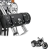 Matérielle,sacoche moto Fabriquée en cuir, double couture et d'épaisseur modérée ,Pas facile à déformer