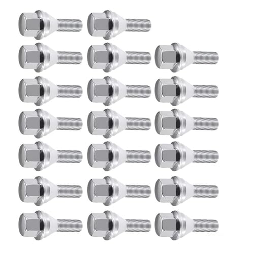 Pernos de rueda M12x1.25 para Jeep Cherokee 2023 tornillos de coche plateados 20 piezas