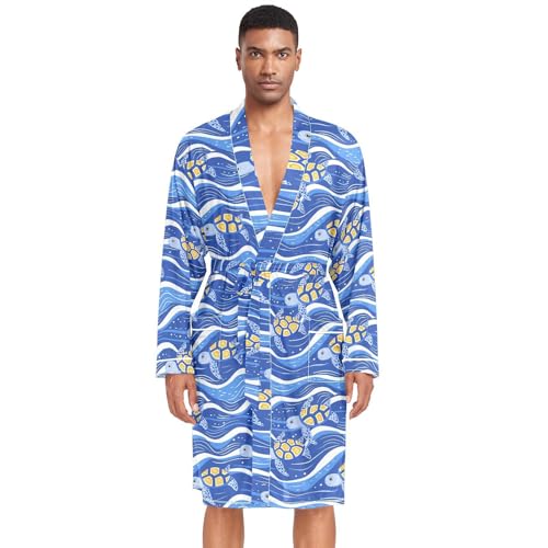 siphylline Albornoz cálido para hombre, cuello en V, camisa de noche para hospital, talla M