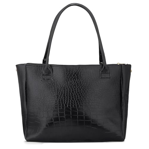 Image of AVERAA Women Handbag Combo Set (Medium + Mini) Croco Texture Faux Leather