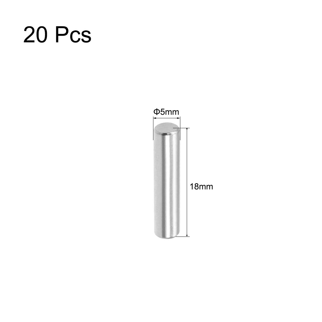 Uxcell 10-Pack 2mm X 10mm (5/64") 304 Stainless Steel Dowel Pins – Shelf Pegs & Bunk Bed Pins, Rust-Resistant, Chamfered Ends For Easy Installation
