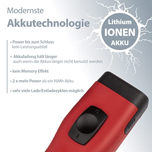 EHASO AESCULAP Profi Hundeschermaschine Set Durati Speed mit Scherk. + Hundenapf + Aufschiebekammset (Rot)