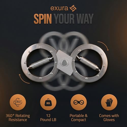 Exura Spinning Rotator Burn Machine, Kinetic Arm Forearm Exerciser & Boxing Rotation Trainer with 12 LB Adjustable Resistance for Rotator Cuff, Shoulder Mobility, Grip & Wrist Strength Titan Training by EXURA - Image 2