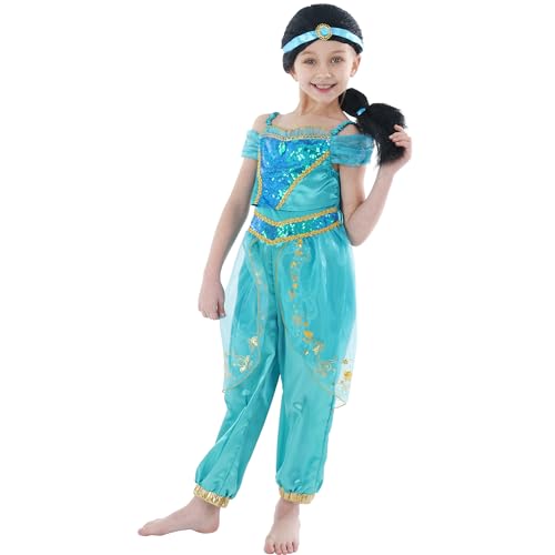 Disfraz Princesa para Niñas con Peluca Deluxe miniatura 3