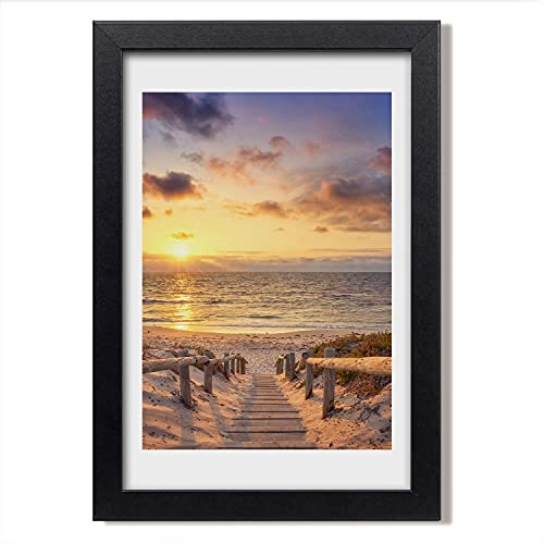 Cadre en bois moderne 20x30 cm évocation bord de mer pour salon chaleureux