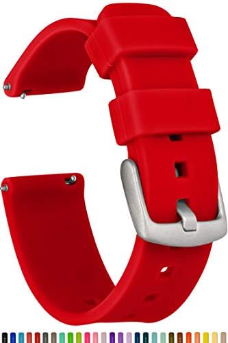 GadgetWrapsGadgetWraps 20mm Gizmo Watch Silicone Watch Band Strap with Quick Release Pins – Compatible with Gizmo Watch, Samsung, Pebble – 20mm Quick Release Watch Band (Red, 20mm)