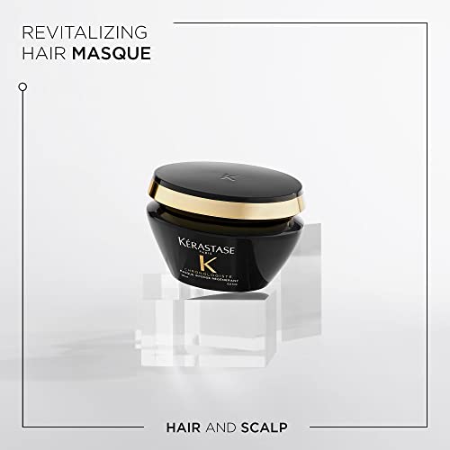 Kerastase Chronologiste Hair Mask | Moisturizes Hair & Scalp For Soft, Shiny Hair | Anti Frizz Deep Conditioning Mask | With Hyaluronic Acid | For Dry, Damaged Hair | Intense Régénérant | 6.8 Fl Oz #TOP1
